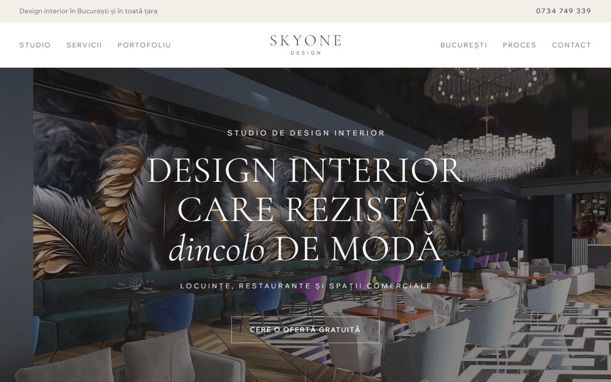 Skyone Design, studio design interior Bucuresti